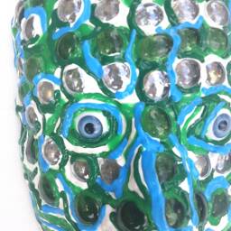 "Glass Stone Mask Wall Art By Anthony Saldivar - 6.5"" X 10" - thumbnail 2
