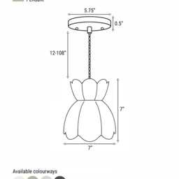 Small Vallea - Ceramic Pendant Ceiling Light Handmade Minimalist Flower Hanging Fixture in Bone White - thumbnail 4