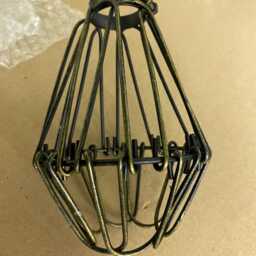 5Pk Metal Flowering Cage - Vintage Style Wire Guard For Your Industrial Light, Diy Pendant Lighting Black Or Antiqued Brass - thumbnail 4