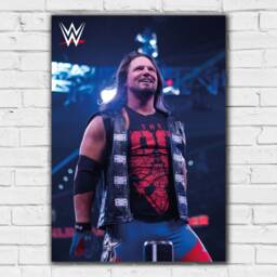 Wwe Print - Aj Styles in Ring Poster Wrestling Wall Art - thumbnail 2