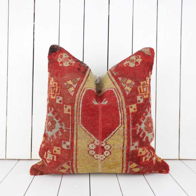 Vintage Turkish Kilim Pillow Cover, Handmade Anatolian Throw - 20x20 Inch - image 1