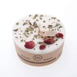 Beauty Scents Handmade Scented Natural Wax Candle With Rose Buds - thumbnail 1