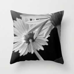 Flowers Black & White, Pillow Home Decoration, Floral Decor, Summer Decor, Botanical Pillow, Interior Design, Home Decor, Abstract Pillow - thumbnail 1