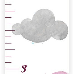 Growth Chart Ruler - Canvas Kids Height Ruler Nursery Wall Art Nursery Name Baby Girl Room Pink - thumbnail 2