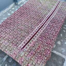 Decorative Handcrafted Reversible Cotton Kantha Quilt - Handmade Indian Bedspread For Bedroom & Sofa Use - thumbnail 4
