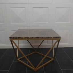 A Coffee Table Made To Order With A Marble Top - Diament Brown Marble, Emperador, For Living Room - Fashion-Home - thumbnail 4