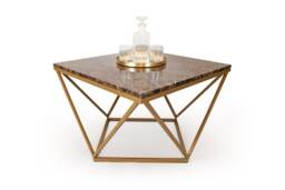 A Coffee Table Made To Order With A Marble Top - Diament Brown Marble, Emperador, For Living Room - Fashion-Home