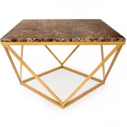 A Coffee Table Made To Order With A Marble Top - Diament Brown Marble, Emperador, For Living Room - Fashion-Home - thumbnail 3