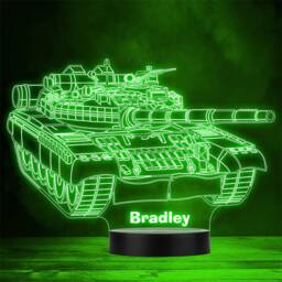 Army Tank Soldier Defender Personalised Gift Colour Change Led Lamp Night Light - thumbnail 1