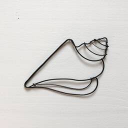 Shell Decoration in Annealed Wire, Wall Or Table Decoration, Aquatic Theme, Sea, Writing Ocean, Marine - thumbnail 2