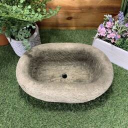 Stone Garden Oval Planter Plant Pot With Legs Statue Ornament - thumbnail 4