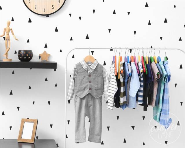 Mini Irregular Triangles - Vinyl Wall Decals Multi Colour Options Hand Drawn Arrows Stickers Baby Nursery Boys Girls Kids Room D??cor - image 1