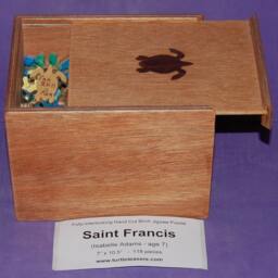 Custom Hand Cut Wooden Child's Art Jigsaw Puzzle - 118 Pieces With Plywood Storage Box Your Kid's Artwork - thumbnail 4