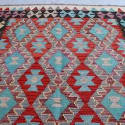 5x7 Ft Flatweave New Kilim Rug, Turkmen Oriental Rug, Tribal Afghan Maimana Vintage Rug For Bedroom, Livingroom - thumbnail 3