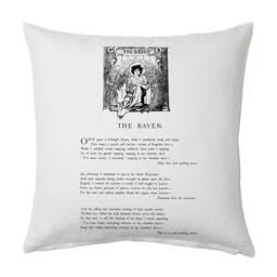 The Raven By Edgar Allan Poe Pillow Cover, Book Pillow Cover - thumbnail 2