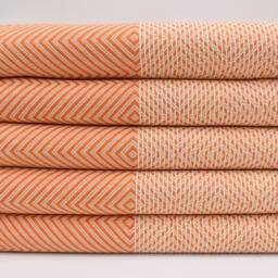 Turkish Blanket, Turkish Bedspread, Orange Blanket, Beach Throw, Towel Throw, Cotton Blanket, Home Decor, Bed Cover, 75x91, Turkish Towel, B3-Dreamb - thumbnail 3