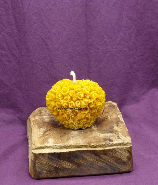 "Pure Beeswax Candle - ""Heart Of Roses" - image 1