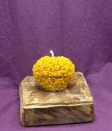 "Pure Beeswax Candle - ""Heart Of Roses" - thumbnail 1