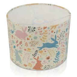 Children's Pastel Hare Lampshade, Animal Print Light Shade
