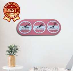 Personalized Retro Time Zone Clock Acrylic Wall & Desk Decor