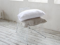 Bed Linen Pillowcase, Pure White Stonewashed Pillowcases Envelope Closure - thumbnail 1