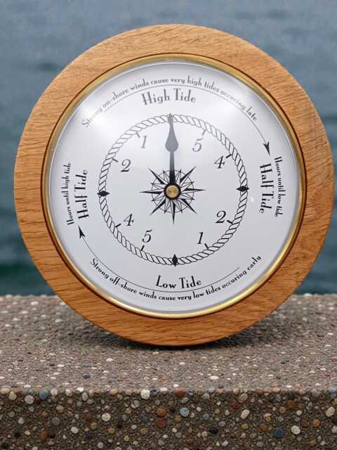 Ships Tide Clock Hand Turned On Lathe, Custom Nautical Timepiece, Coastal Home Decor, Unique Ocean Lover Gift, Marine Wall - image 1
