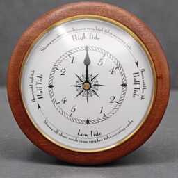 Ships Tide Clock Hand Turned On Lathe, Custom Nautical Timepiece, Coastal Home Decor, Unique Ocean Lover Gift, Marine Wall - thumbnail 2