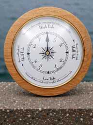 Ships Tide Clock Hand Turned On Lathe, Custom Nautical Timepiece, Coastal Home Decor, Unique Ocean Lover Gift, Marine Wall - thumbnail 1