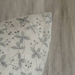 Hydrangea, Handmade Decorative Linen Pillowcase, Sofa Cushion Cover With Floral Print, Throw Pillow, Printed Natural Fabric Flowers - thumbnail 3
