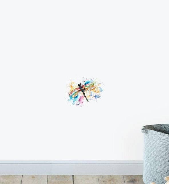 Dragonfly Wall Sticker Decal - Illustration Stickers, Animals Decals, Home Decor, Art, Illustrations