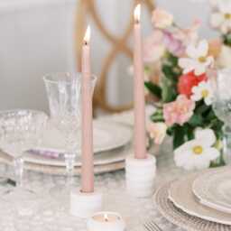 Small Ring Concrete Modern Taper Candle Holder - thumbnail 2