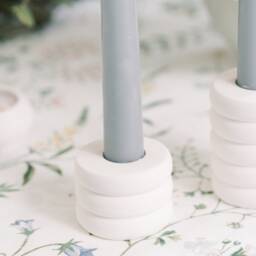 Small Ring Concrete Modern Taper Candle Holder - thumbnail 3