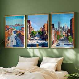 Set Of 3 Baltimore Maryland Posters, Travel Posters Set, Prints, Wall Art, City Decor, Skyline Print - thumbnail 3