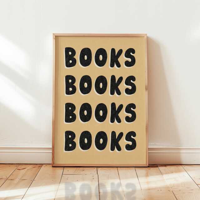 Books Print, Reader Wall Art, Bookish Home Decor, Book Poster, Gifts, Typography Quote Library, Nook Print/Unframed - image 1