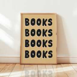 Books Print, Reader Wall Art, Bookish Home Decor, Book Poster, Gifts, Typography Quote Library, Nook Print/Unframed - thumbnail 1