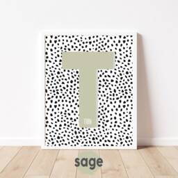 Childs Nursery Initial Print - Personalised Letter Wall Art Decor Kids All Colours - thumbnail 3