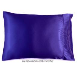 Royal Blue Satin Pillowcase in Standard, Queen, King. For Sensitive Skin, Thinning, Limp Hair