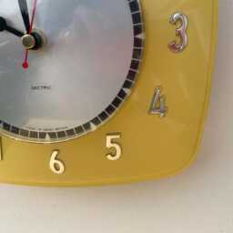Vintage Yellow Wall Clock - Smiths Sectric Recycled Clock - thumbnail 3