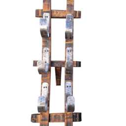 Bourbon Barrel Stave Wine Rack - Rustic 3-Bottle Countertop Display - thumbnail 4