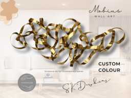 Unique Gold Metal Wall Decor - Modern Abstract Hanging For Luxury Interiors - thumbnail 1