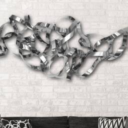 Unique Gold Metal Wall Decor - Modern Abstract Hanging For Luxury Interiors - thumbnail 3