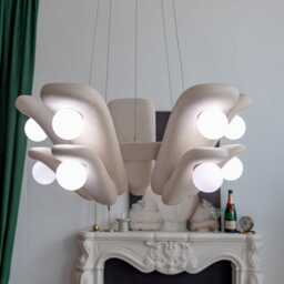Chandelier Light, Pendant Lamp, Large Hanging Light Fixture, Lighting Bedroom, Minimalist Japandi - thumbnail 2