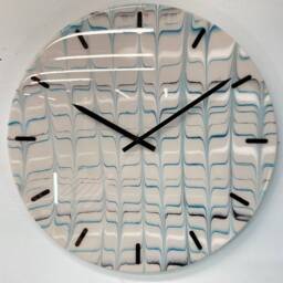 51 cm, Large Light Grey Abstract Resin Wall Clock, Unusual Modern Clocks, Luxury Home Decor, Clocks UK - thumbnail 2