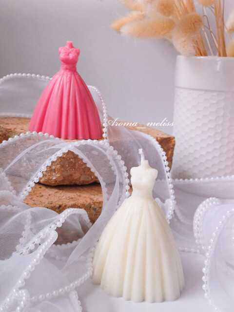 Princess Dress Candle Eco-Friendly Soy Beeswax Home Decor - image 1