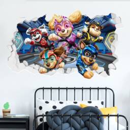 Paw Patrol Wall Sticker - The Mighty Movie Group Broken Decal - thumbnail 1