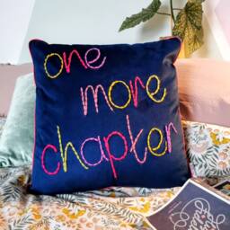 Personalised Colourful Embroidered Velvet Cushion - thumbnail 3