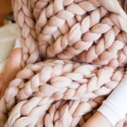Super Chunky Blanket, Wool Knitted Blanket, Knits, Knitting, Arm Knitting Blanket - thumbnail 2