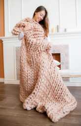 Super Chunky Blanket, Wool Knitted Blanket, Knits, Knitting, Arm Knitting Blanket