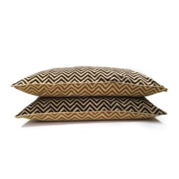 Hand Block Printed Cotton Duvet Cover Geometric Design - Leheria Brown - thumbnail 4