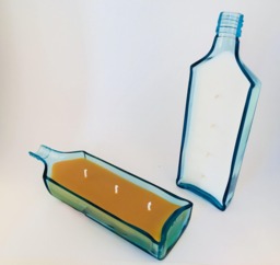 100 % Beeswax/Soy Wax Candle in Bombay Sapphire Bowl Tray